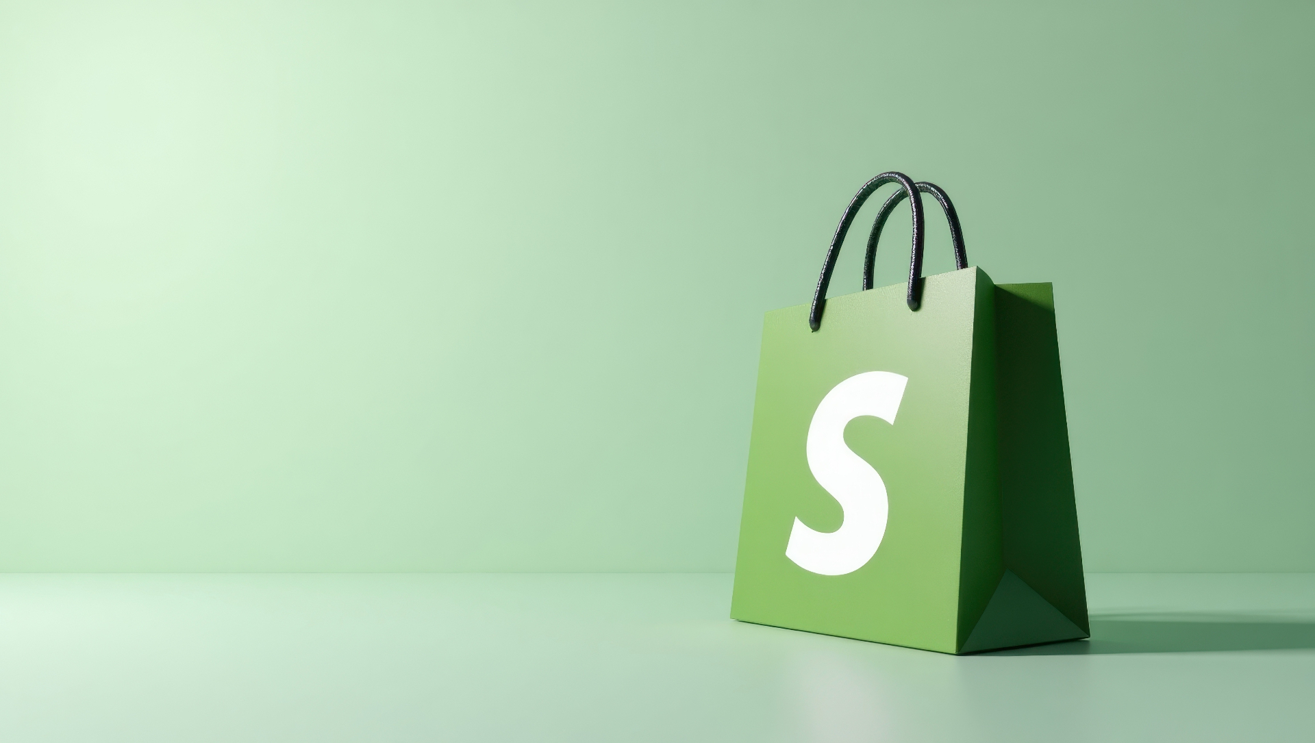 Bolsa de compra verde de Shopify